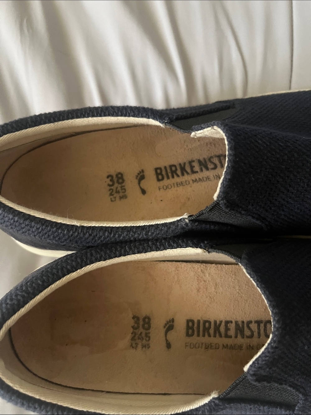Birkenstock Kids Navy Canvas Slip-On Sneakers - Picture 2 of 7